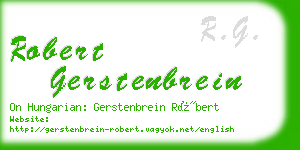 robert gerstenbrein business card